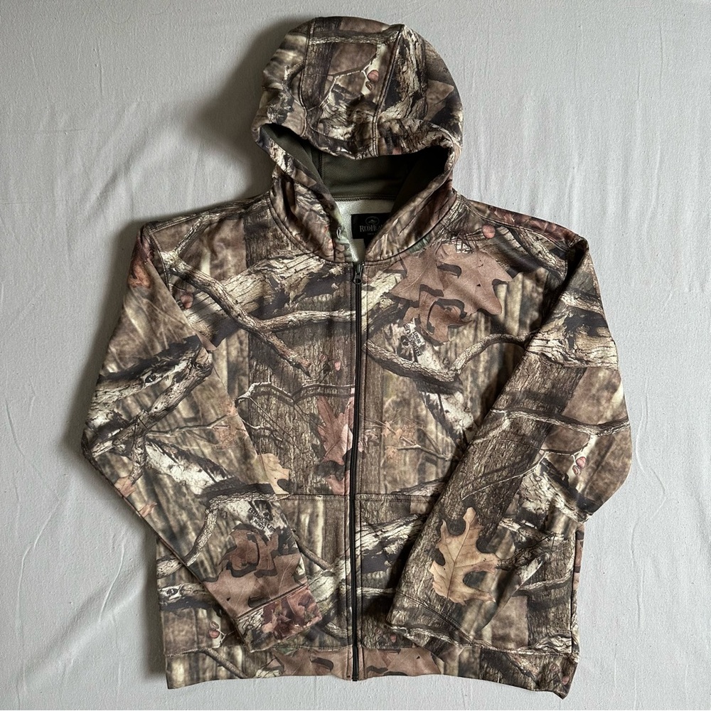 Redhead Camo Hoodie Full Zip Fleece Lined Hunting Jacket Size XL
